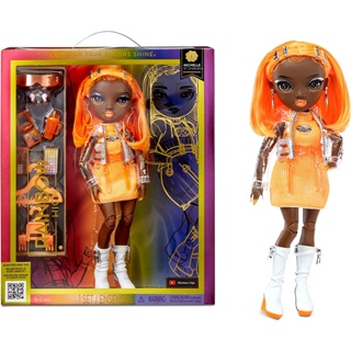 Rainbow High Michelle- Orange Fashion Doll. Fashionable Outfit &amp; 10+ Colorful Play Accessories ตุ๊กตาแฟชั่น Michelle สีรุ้ง สีส้ม ชุดเครื่องแต่งกายแฟชั่น สีสันสดใส 10+