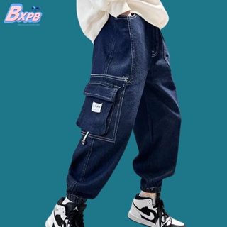 Bxpb- กางเกงยีนขายาว ทรงหลวม คุณภาพสูง สไตล์เกาหลี สําหรับเด็ก 120-