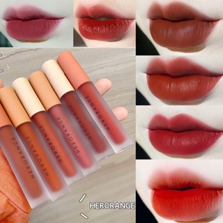 Herorange 6 สี เนื้อแมตต์ ลิปทินท์ กันน้ํา ธรรมชาติ ลิปกลอส ติดทนนาน ลิปสติกแต่งหน้า สีขาว