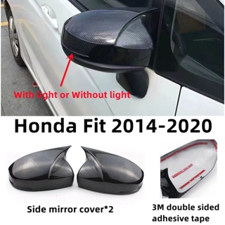 ฝาครอบกระจกมองข้าง คาร์บอนไฟเบอร์ สําหรับ Honda fit GK5 2014-2020
