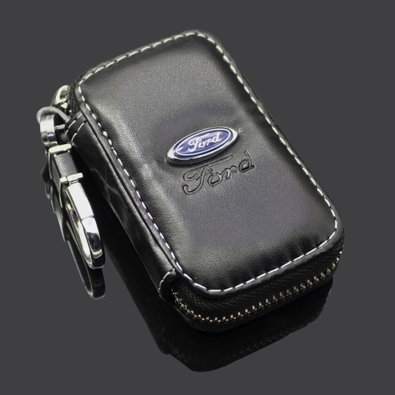 กระเป๋าใส่กุญแจรถยนต์-หนัง-pu-พร้อมโลโก้รถยนต์-สีดํา-สําหรับ-ford-kuga-fiesta-focus-mondeo-mk1-mk2-mk3-st-1-ชิ้น