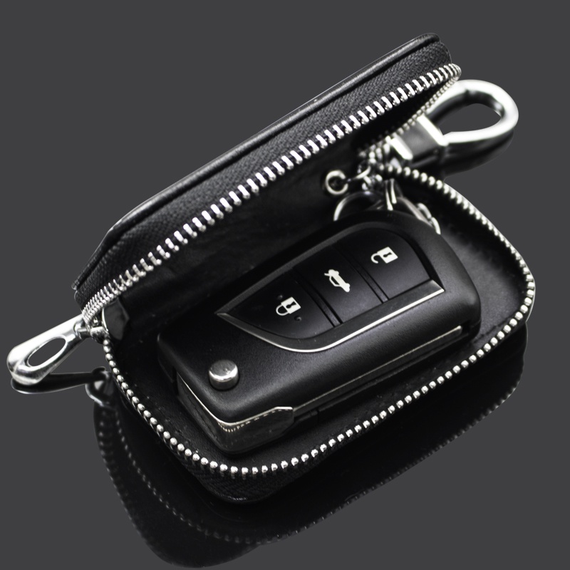 กระเป๋าใส่กุญแจรถยนต์-หนัง-pu-พร้อมโลโก้รถยนต์-สีดํา-สําหรับ-ford-kuga-fiesta-focus-mondeo-mk1-mk2-mk3-st-1-ชิ้น