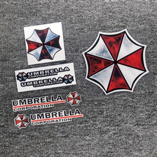 สติกเกอร์สะท้อนแสง ลาย Resident Evil Umbrella Corporation สําหรับติดตกแต่งกระจกมองหลัง กันชน รถจักรยานยนต์ คอมพิวเตอร์ แล็ปท็อป