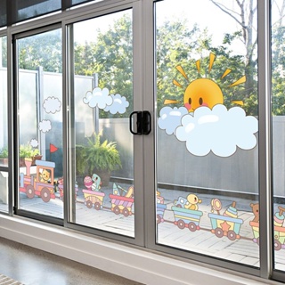 สติกเกอร์กระจกหน้าต่าง ลายการ์ตูนน่ารัก 3d ขนาดเล็ก สามมิติ สําหรับติดตกแต่งผนัง กระจก ประตู หน้าต่าง เด็กอนุบาล