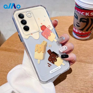 เคสโทรศัพท์มือถือนิ่ม ลายไอศกรีม สําหรับ Vivo y17s V29 Pro V27 V27e V27 Pro Vivo V25 V25e V25 Pro Vivo Y100 5G Y56 Y55s 5G Vivo V27