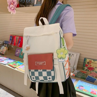 กระเป๋าเป้สะพายหลัง กระเป๋านักเรียน ขนาดเล็ก จุของได้เยอะ เข้ากับทุกการแต่งกาย สไตล์เกาหลี ญี่ปุ่น สําหรับผู้หญิง