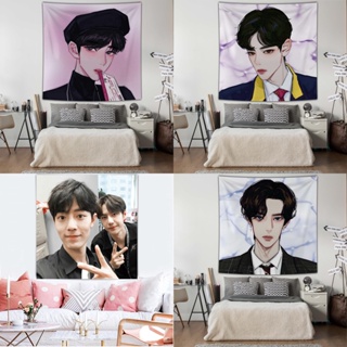 พรมปูพื้นหลัง ลายการ์ตูนอนิเมะ Bo Jun Yixiao Xiao Zhan Wang Yibo สําหรับตกแต่งผนังห้องนอน หอพัก