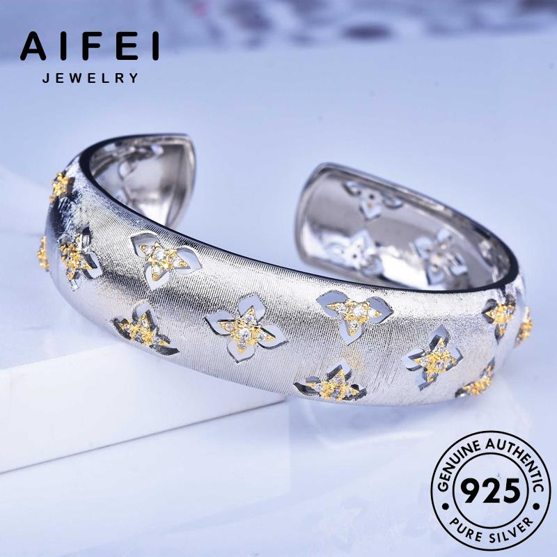 aifei-jewelry-แฟชั่น-ทอง-ผู้หญิง-เงิน-เกาหลี-เครื่องประดับ-โคลเวอร์วินเทจ-ต้นฉบับ-กำไล-เครื่องประดับ-ผู้หญิง-กำไลข้อมือ-แท้-silver-925-b562