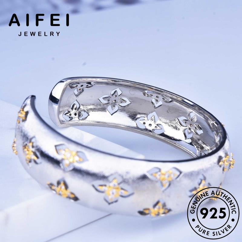 aifei-jewelry-แฟชั่น-ทอง-ผู้หญิง-เงิน-เกาหลี-เครื่องประดับ-โคลเวอร์วินเทจ-ต้นฉบับ-กำไล-เครื่องประดับ-ผู้หญิง-กำไลข้อมือ-แท้-silver-925-b562