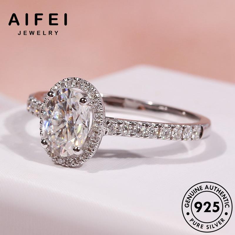 aifei-jewelry-แหวนเงิน-925-ประดับเพชรโมอิส-ทรงวงรี-แฟชั่น-สําหรับผู้หญิง-r307