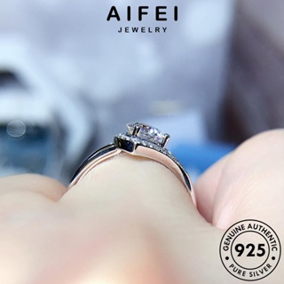 Aifei JEWELRY แหวนเงิน 925 ประดับเพชร แฟชั่น สําหรับผู้หญิง R314