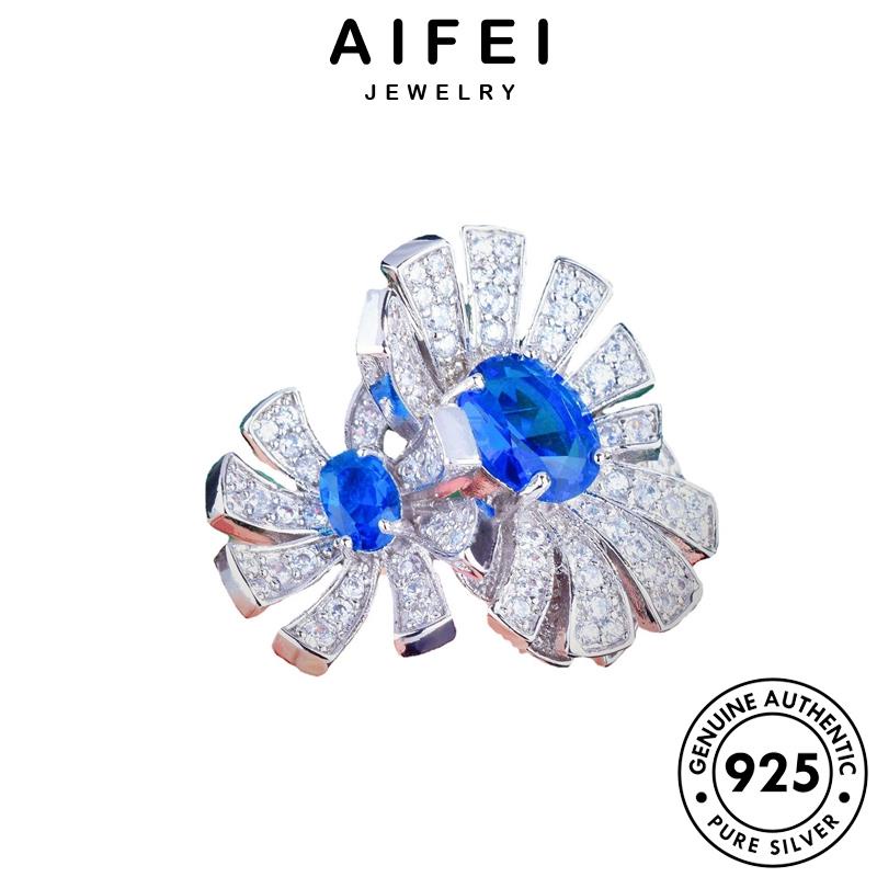 aifei-jewelry-เงิน-925-เครื่องประดับ-ดอกไม้ที่สร้างสรรค์-ไพลิน-ต้นฉบับ-เกาหลี-แท้-ผู้หญิง-แหวน-แฟชั่น-เครื่องประดับ-silver-r2400