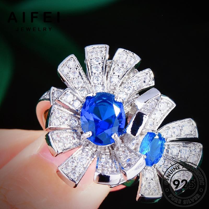 aifei-jewelry-เงิน-925-เครื่องประดับ-ดอกไม้ที่สร้างสรรค์-ไพลิน-ต้นฉบับ-เกาหลี-แท้-ผู้หญิง-แหวน-แฟชั่น-เครื่องประดับ-silver-r2400