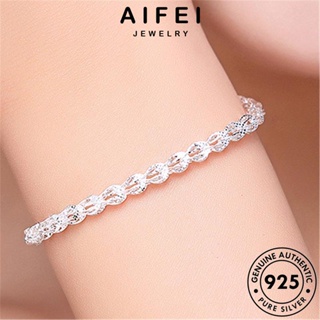 AIFEI JEWELRY เกาหลี Silver ต้นฉบับ ปลากะตักง่ายๆ เครื่องประดับ ผู้หญิง ผู้หญิง แท้ กำไล กำไลข้อมือ เงิน เครื่องประดับ 925 แฟชั่น B445