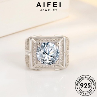 AIFEI JEWELRY เงิน 925 แท้ โกลด์ มอยส์ซาไนท์ รอบครอบงำ ไดมอนด์ Silver แฟชั่น ต้นฉบับ เครื่องประดับ เครื่องประดับ ผู้ชาย แหวน เกาหลี R478