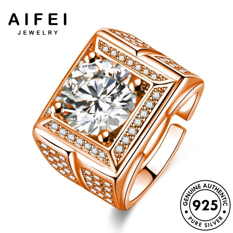 aifei-jewelry-เงิน-925-แท้-โกลด์-มอยส์ซาไนท์-รอบครอบงำ-ไดมอนด์-silver-แฟชั่น-ต้นฉบับ-เครื่องประดับ-เครื่องประดับ-ผู้ชาย-แหวน-เกาหลี-r478