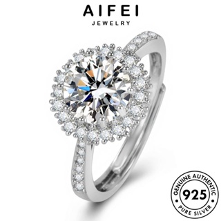 AIFEI JEWELRY ดอกไม้อารมณ์ มอยส์ซาไนท์ Silver แท้ เงิน เครื่องประดับ เกาหลี ผู้หญิง แหวน ต้นฉบับ ไดมอนด์ แฟชั่น 925 เครื่องประดับ โกลด์ R903