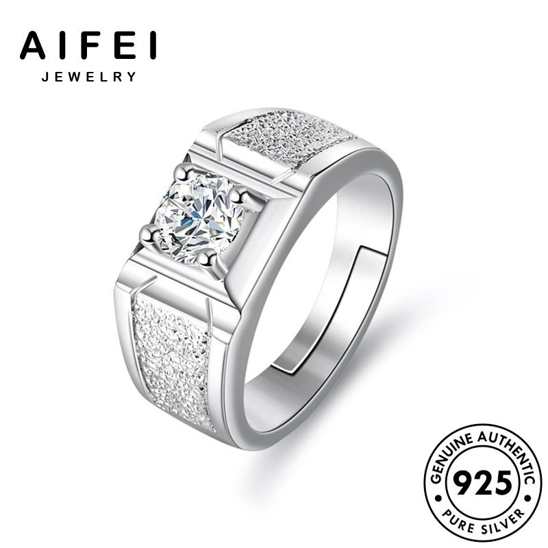 aifei-jewelry-เครื่องประดับ-เงิน-silver-925-เครื่องประดับ-แท้-แหวน-ต้นฉบับ-มอยส์ซาไนท์ไดมอนด์-เกาหลี-ผู้ชาย-สครับส่วนบุคคล-แฟชั่น-r384