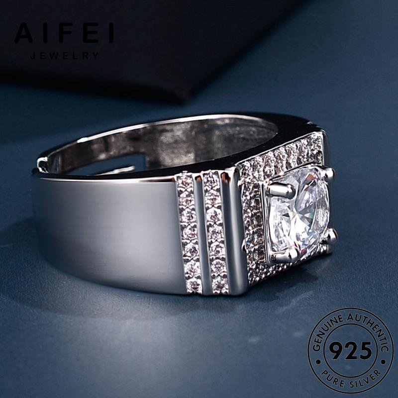 aifei-jewelry-เงิน-มอยส์ซาไนท์ไดมอนด์-silver-ผู้ชาย-เครื่องประดับ-แหวน-ครอบงำ-925-แท้-แฟชั่น-เกาหลี-ต้นฉบับ-เครื่องประดับ-r385