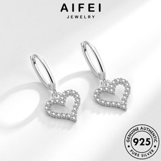 AIFEI JEWELRY Silver โกลด์ รัก ตุ้มหู ห่วง ต่างหู เครื่องประดับ แท้ ต้นฉบับ ไดมอนด์ ผู้หญิง แฟชั่น เงิน เกาหลี หนีบ 925 มอยส์ซาไนท์ เครื่องประดับ E15