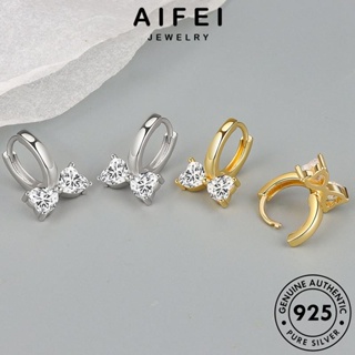 AIFEI JEWELRY ตุ้มหู มอยส์ซาไนท์ เงิน เครื่องประดับ 925 หนีบ แฟชั่น โกลด์ เครื่องประดับ Silver หูกระต่าย ไดมอนด์ ต่างหู แท้ ต้นฉบับ ห่วง เกาหลี ผู้หญิง E306