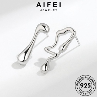 AIFEI JEWELRY หนีบ Silver ห่วง แฟชั่น เกาหลี ตุ้มหู แท้ ผู้หญิง ต่างหู หยดน้ำ ทอง เครื่องประดับ ต้นฉบับ 925 เครื่องประดับ เงิน E366