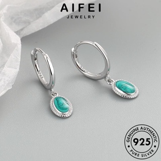 AIFEI JEWELRY ตุ้มหู เกาหลี ห่วง เงิน ต้นฉบับ เครื่องประดับ แท้ กลม เครื่องประดับ ผู้หญิง แฟชั่น ต่างหู 925 ทอง Silver หนีบ E382