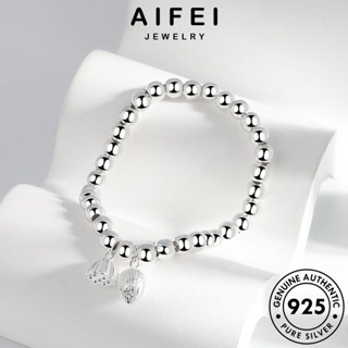 AIFEI JEWELRY กำไล เครื่องประดับ ผู้หญิง ต้นฉบับ 925 แท้ กำไลข้อมือ ดอกบัวแฟชั่น เงิน ผู้หญิง แฟชั่น เครื่องประดับ Silver เกาหลี B83