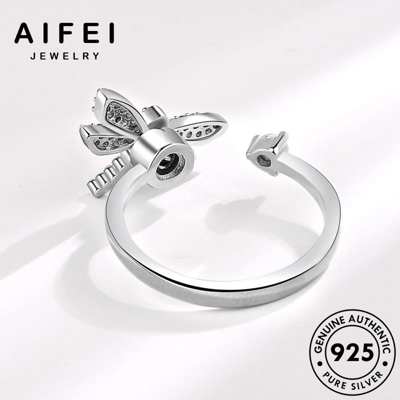 aifei-jewelry-แมลงปอบุคลิกภาพ-ผู้หญิง-เกาหลี-แท้-เงิน-แหวน-มอยส์ซาไนท์ไดมอนด์-ต้นฉบับ-เครื่องประดับ-แฟชั่น-silver-925-เครื่องประดับ-r67