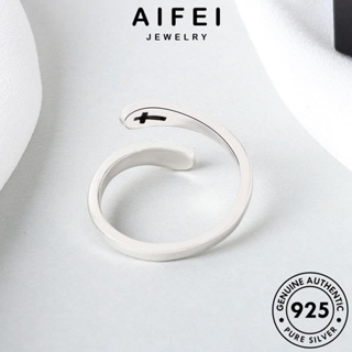 AIFEI JEWELRY แหวน ต้นฉบับ เงิน Silver 925 ผู้หญิง แท้ เครื่องประดับ เครื่องประดับ จดหมายสร้างสรรค์ แฟชั่น เกาหลี R154