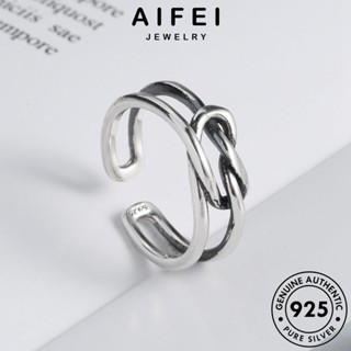 AIFEI JEWELRY ผู้หญิง Silver เกาหลี แหวน เงิน 925 แท้ เครื่องประดับ เครื่องประดับ ต้นฉบับ โบว์แฟชั่น แฟชั่น R789