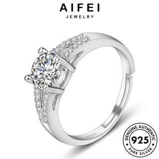 AIFEI JEWELRY Silver แฟชั่น เครื่องประดับ แท้ ต้นฉบับ มอยส์ซาไนท์ไดมอนด์ มีคุณธรรมสูง แหวน เครื่องประดับ เงิน 925 ผู้หญิง เกาหลี R802