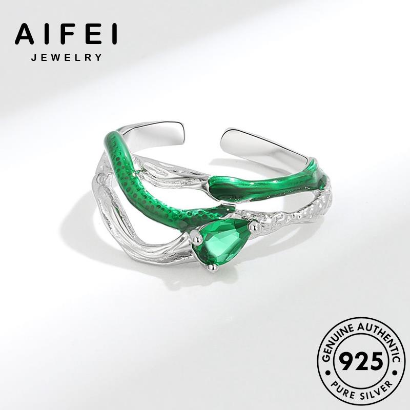 aifei-jewelry-925-เครื่องประดับ-silver-แฟชั่น-ต้นฉบับ-แท้-งูแฟชั่น-ผู้หญิง-เครื่องประดับ-มรกต-แหวน-เกาหลี-เงิน-r932