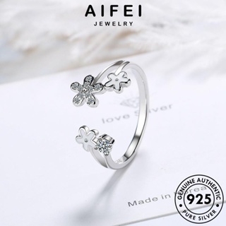 AIFEI JEWELRY Silver 925 เงิน แท้ ผู้หญิง ดอกไม้อารมณ์ มอยส์ซาไนท์ไดมอนด์ เครื่องประดับ เกาหลี เครื่องประดับ แหวน ต้นฉบับ แฟชั่น R135