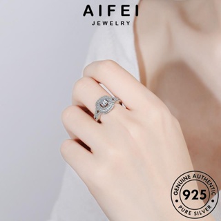 Aifei JEWELRY แหวนเงิน 925 ประดับเพชรโมอิส แฟชั่น สําหรับผู้หญิง R426
