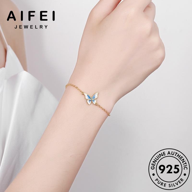 aifei-jewelry-ทอง-กำไล-เงิน-ผีเสื้อแฟชั่น-กำไลข้อมือ-ผู้หญิง-เกาหลี-แท้-ต้นฉบับ-925-silver-เครื่องประดับ-เครื่องประดับ-แฟชั่น-ผู้หญิง-b21