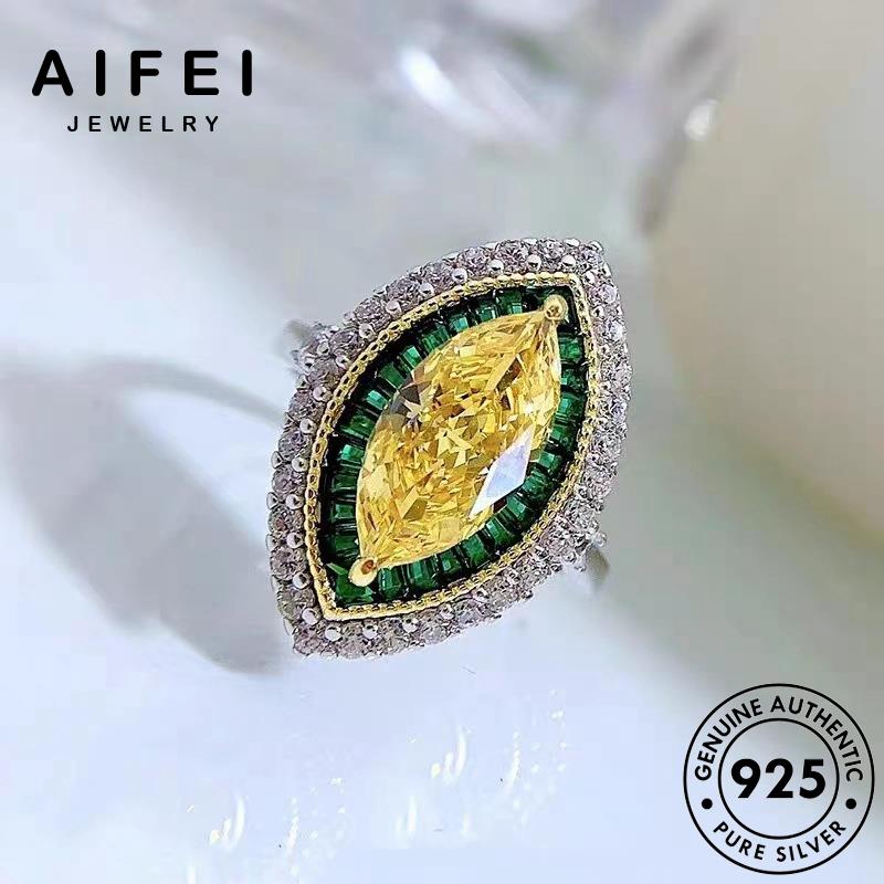 aifei-jewelry-ต้นฉบับ-เกาหลี-เงิน-silver-มรกต-ซิทริน-ผู้หญิง-925-แหวน-ทับทิม-ไพลิน-แท้-แฟชั่น-เครื่องประดับ-หรูหรา-เครื่องประดับ-m106