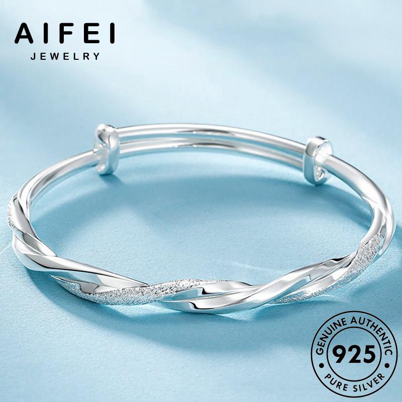aifei-jewelry-ต้นฉบับ-เครื่องประดับ-กำไลข้อมือ-เงิน-โมเบียสแฟชั่น-silver-ผู้หญิง-แท้-เกาหลี-กำไล-แฟชั่น-เครื่องประดับ-ผู้หญิง-925-b664