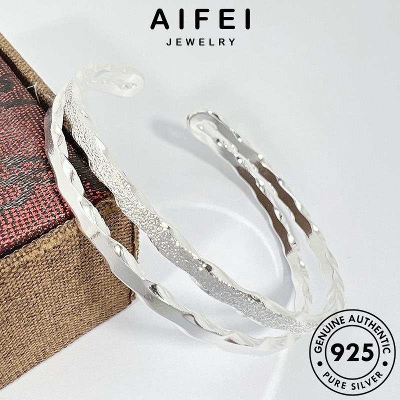 aifei-jewelry-silver-แท้-เครื่องประดับ-เงิน-กำไล-ต้นฉบับ-แฟชั่น-ผู้หญิง-โมเบียสสองเท่า-กำไลข้อมือ-ผู้หญิง-ทอง-เกาหลี-เครื่องประดับ-925-b692