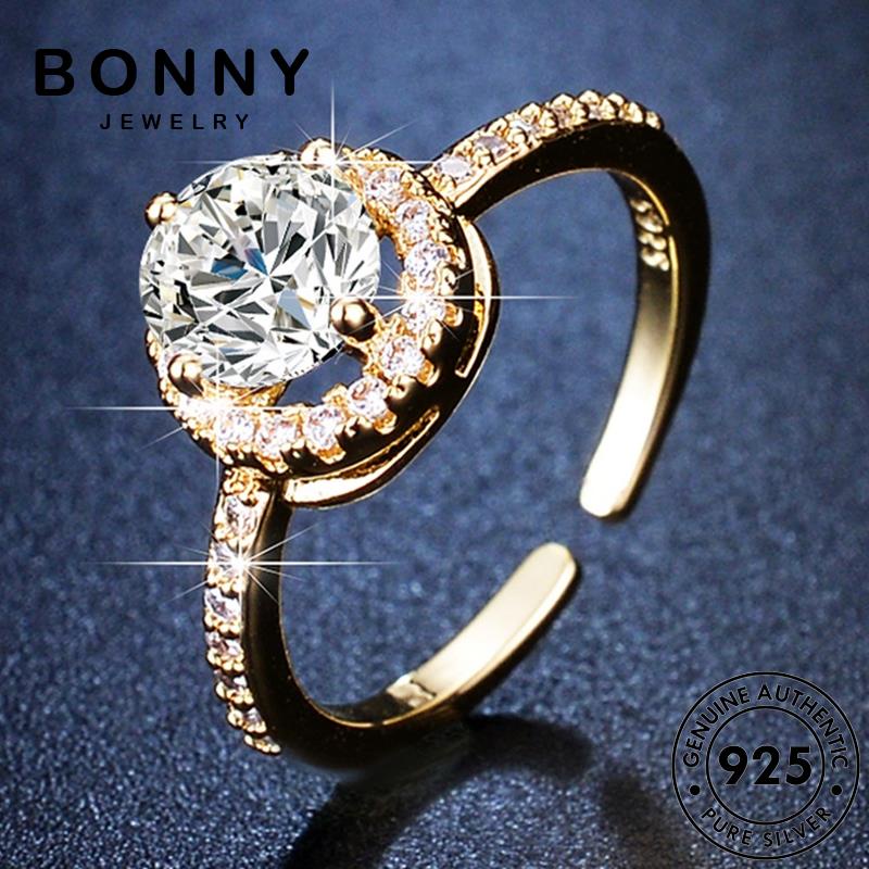 bonny-jewelry-เรียบง่าย-925-แท้-เงิน-แหวน-ผู้หญิง-เกาหลี-แฟชั่น-silver-เครื่องประดับ-เครื่องประดับ-มอยส์ซาไนท์โกลด์-ต้นฉบับ-m073