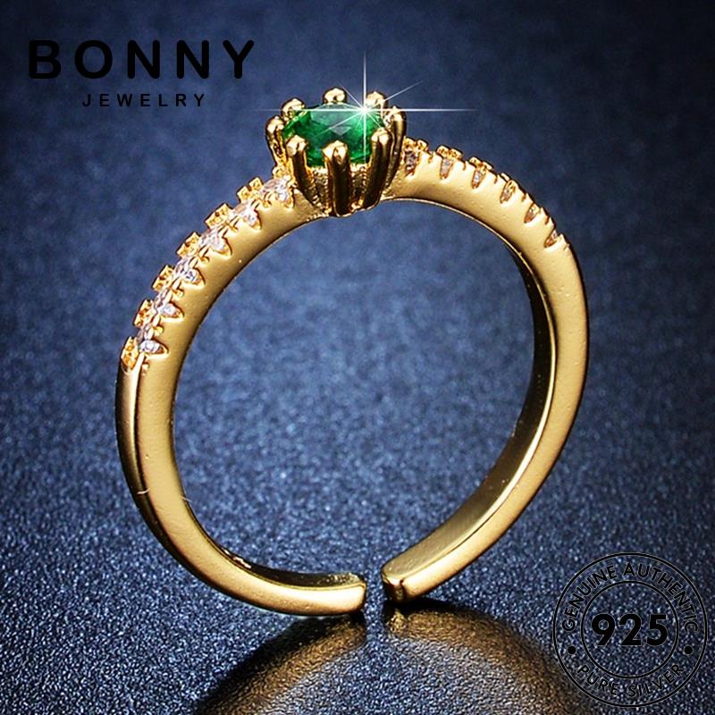 bonny-jewelry-เรียบง่าย-925-แท้-เงิน-แหวน-ผู้หญิง-เกาหลี-แฟชั่น-silver-เครื่องประดับ-เครื่องประดับ-มอยส์ซาไนท์โกลด์-ต้นฉบับ-m073