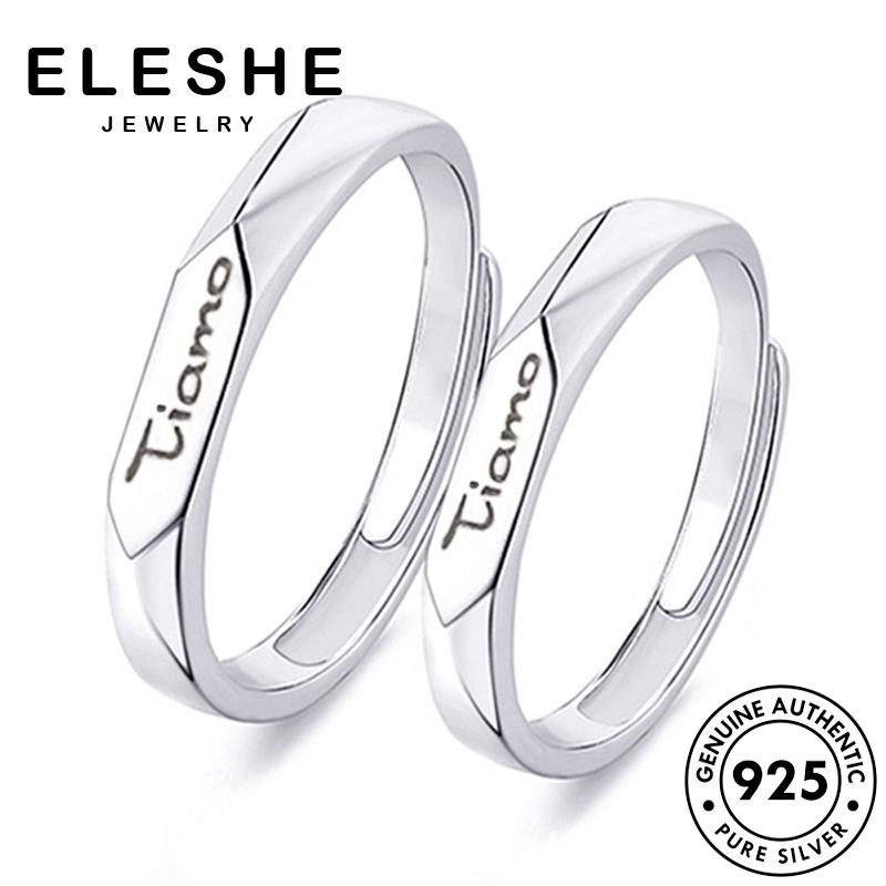 eleshe-jewelry-แหวนเงิน-925-ประดับเพชรโมอิส-เรียบง่าย-เครื่องประดับ-สําหรับคู่รัก-m061