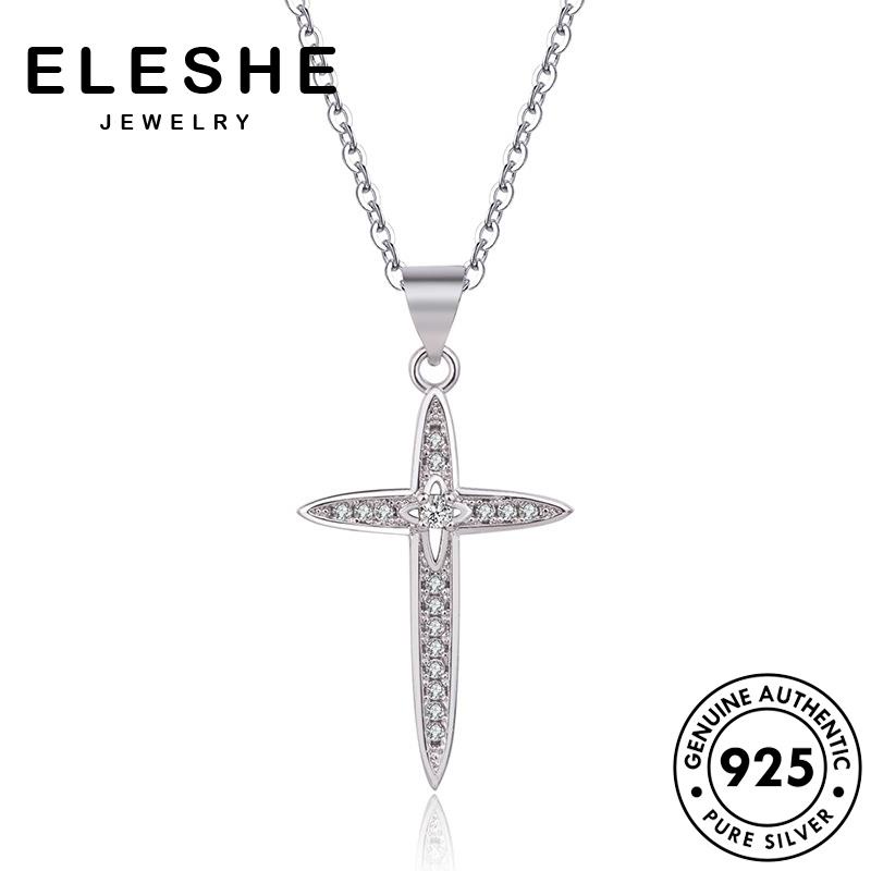 eleshe-jewelry-moissanite-สร้อยคอเงิน-925-สีทอง-เรียบง่าย-เครื่องประดับ-สําหรับผู้หญิง-m092