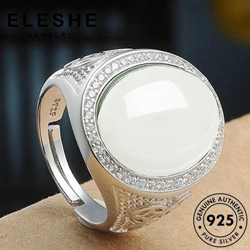 eleshe-jewelry-แหวนเงิน-925-ประดับไพลิน-เรียบง่าย-สําหรับผู้ชาย-m077