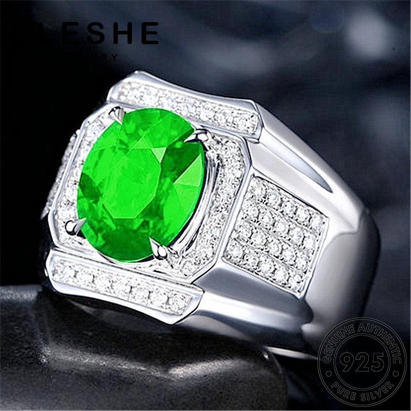 eleshe-jewelry-แหวนเงิน-925-ประดับไพลิน-เรียบง่าย-สําหรับผู้ชาย-m077