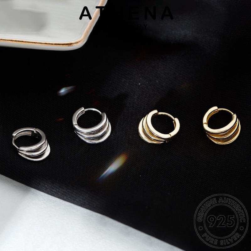 athena-jewelry-เครื่องประดับ-เงิน-ต้นฉบับ-ต่างหู-เกาหลี-แท้-ตุ้มหู-แฟชั่น-ผู้หญิง-ห่วง-เครื่องประดับ-925-หนีบ-ทอง-silver-สามวง-e897