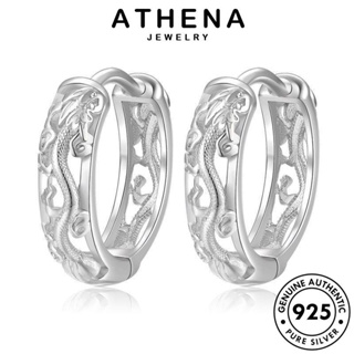 ATHENA JEWELRY แฟชั่น ผู้ชาย 925 ต่างหู เงิน ต้นฉบับ แท้ หนีบ เกาหลี เครื่องประดับ เครื่องประดับ Silver ตุ้มหู ห่วง E1133