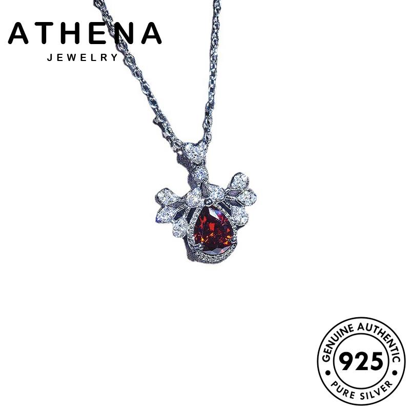 athena-jewelry-แท้-เครื่องประดับ-นกยูงแฟชั่น-แฟชั่น-จี้-เครื่องประดับ-ต้นฉบับ-เกาหลี-ผู้หญิง-silver-925-สร้อยคอ-ทับทิม-เงิน-n1508