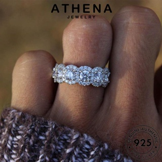 ATHENA JEWELRY แหวน 925 เกาหลี เครื่องประดับ รอบแฟชั่น แท้ มอยส์ซาไนท์ไดมอนด์ เงิน ผู้หญิง Silver แฟชั่น เครื่องประดับ ต้นฉบับ R221