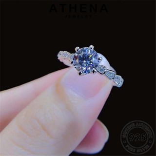 ATHENA JEWELRY แฟชั่นหกกรงเล็บ Silver 925 แหวน เงิน ผู้หญิง เครื่องประดับ มอยส์ซาไนท์ไดมอนด์ เกาหลี เครื่องประดับ แท้ แฟชั่น ต้นฉบับ R251